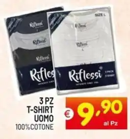 Centro Commerciale Discount 3 pz t-shirt uomo 100% cotone offerta