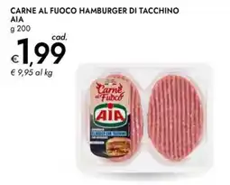 Bennet Carne al fuoco hamburger di tacchino AIA offerta