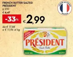 Bennet French butter salted PRÉSIDENT offerta