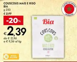 Bennet Couscous mais e riso BIA offerta