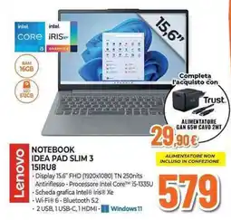 Expert Lenovo NOTEBOOK IDEA PAD SLIM 3 15IRU8 offerta