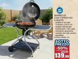 Happy Casa Barbecue con coperchio e ruote offerta