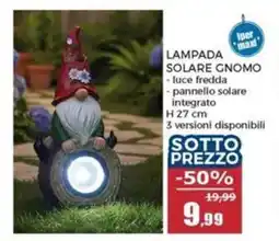 Happy Casa Lampada solare gnomo offerta