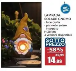 Happy Casa Lampada solare gnomo offerta