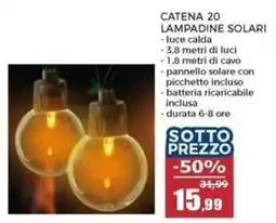 Happy Casa Catena 20 lampadine solari offerta
