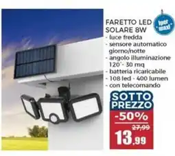 Happy Casa Faretto led solare 8W offerta