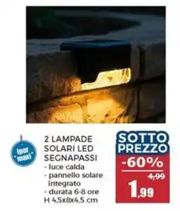 Happy Casa 2 lampade solari LED segnapassi offerta