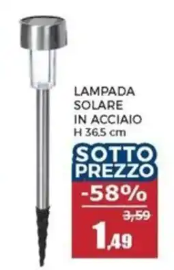 Happy Casa Lampada solare in acciaio H 36,5 cm offerta