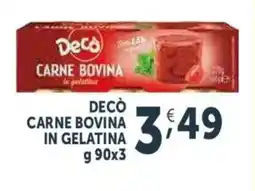 Deco Supermercati Decò carne bovina in gelatina offerta
