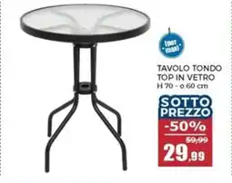 Happy Casa Tavolo tondo top in vetro offerta