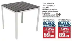 Happy Casa Tavolo con top effetto legno offerta