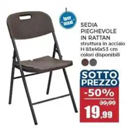 Happy Casa Sedia pieghevole in rattan offerta