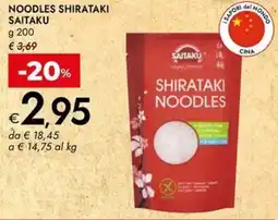Bennet Noodles shirataki SAITAKU offerta