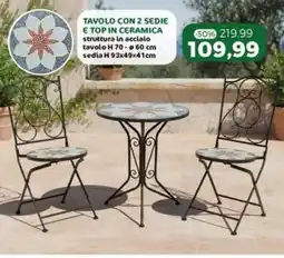Happy Casa Tavolo con 2 sedie e top in ceramica offerta