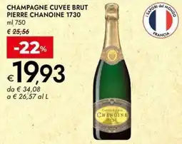 Bennet Champagne cuvee brut pierre chanoine offerta