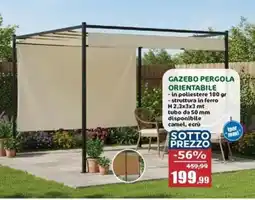 Happy Casa Gazebo pergola orientabile offerta