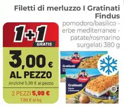 Coop Filetti di merluzzo I Gratinati Findus offerta