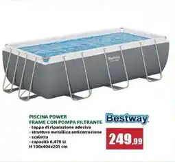 Happy Casa Bestway piscina power frame con pompa filtrante offerta