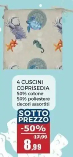 Happy Casa 4 cuscini coprisedia offerta