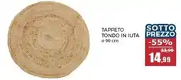 Happy Casa Tappeto tondo in iuta offerta