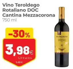 Coop Vino Teroldego Rotaliano DOC Cantina Mezzacorona offerta