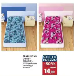 Happy Casa Trapuntino disney boy/girl offerta
