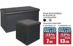 Happy Casa Pouf richiudibile in ecopelle offerta