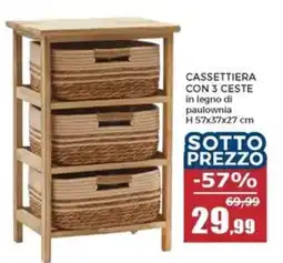 Happy Casa Cassettiera con 3 ceste offerta