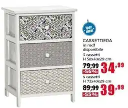 Happy Casa Cassettiera 3 cassetti offerta