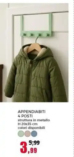 Happy Casa Appendiabiti 4 posti offerta