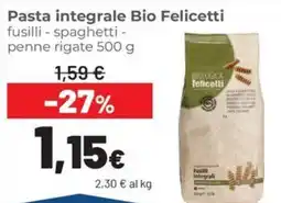 Coop Pasta integrale Bio Felicetti offerta
