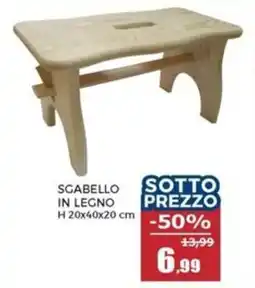 Happy Casa Sgabello in legno offerta