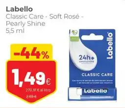 Coop Labello Classic Care - Soft Rosé - Pearly Shine offerta