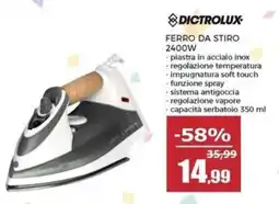 Happy Casa Dictrolux ferro da stiro 2400W offerta