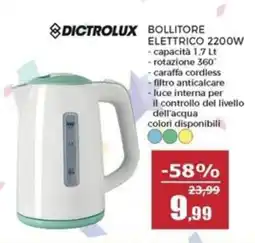 Happy Casa Dictrolux bollitore elettrico 2200wW offerta