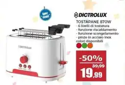 Happy Casa Dictrolux tostapane 870W offerta
