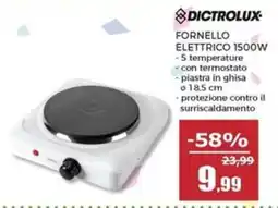 Happy Casa Dictrolux fornello elettrico 1500wW offerta