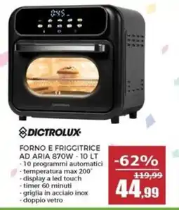 Happy Casa Dictrolux forno e friggitrice ad aria 870W offerta