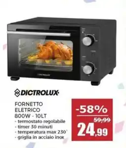 Happy Casa Dictrolux fornetto eletrico 800W offerta