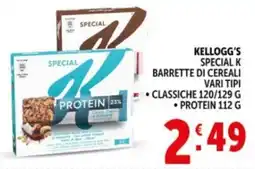 Deco Supermercati Kellogg's special k barrette di cereali, classiche, protein offerta