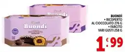 Deco Supermercati Buondì ricoperto al cioccolato, farcito offerta