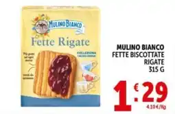 Deco Supermercati Mulino bianco fette biscottate rigate offerta