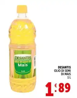 Deco Supermercati Desantis olio di semi di mais offerta