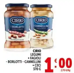 Deco Supermercati Cirio legumi fagioli, ceci offerta