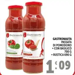 Deco Supermercati Gastronauta passata di pomodoro, con basilico, rustica offerta