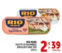 Deco Supermercati Rio mare filetti di sgombro grigliati offerta