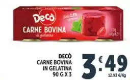 Deco Supermercati Decò carne bovina in gelatina offerta