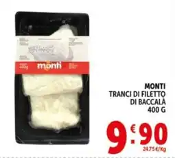Deco Supermercati Monti tranci di filetto di baccalà offerta