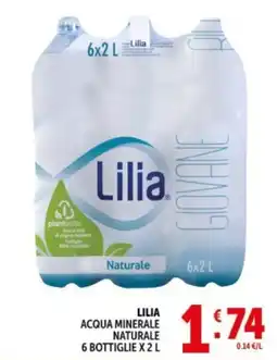 Deco Supermercati Lilia acqua minerale naturale offerta