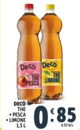 Deco Supermercati Decò the pesca, limone offerta